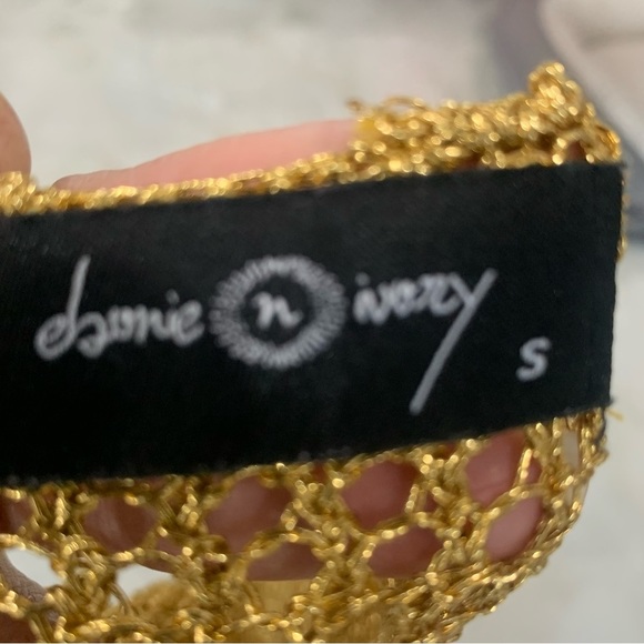 Ebonie n ivory Metallic Knit‎ Festival Top (290) - Picture 6 of 9